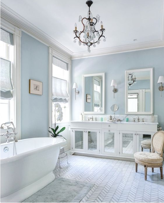 bagno shabby chic azzurro